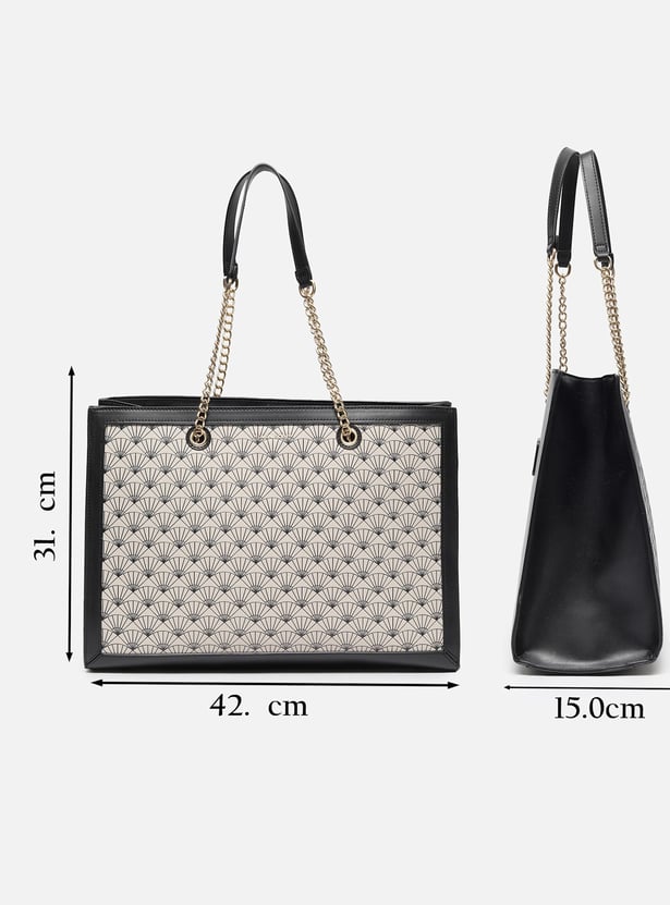 ALLEN SOLLY Geometric Print Laptop Bag