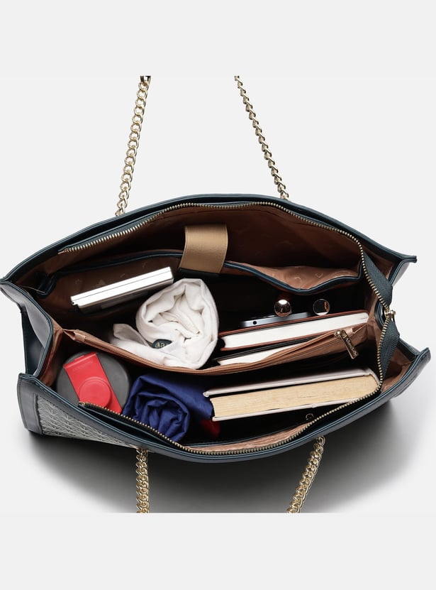 ALLEN SOLLY Geometric Print Laptop Bag