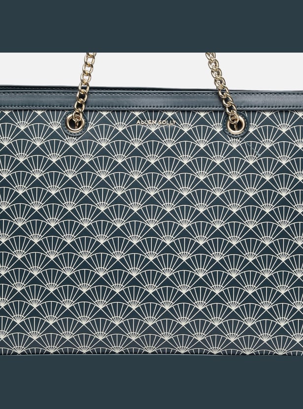 ALLEN SOLLY Geometric Print Laptop Bag