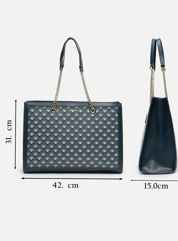 ALLEN SOLLY Geometric Print Laptop Bag