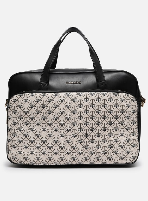 ALLEN SOLLY Geometric Print Laptop Bag