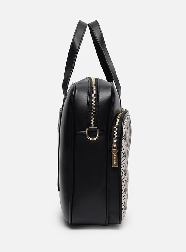 ALLEN SOLLY Geometric Print Laptop Bag