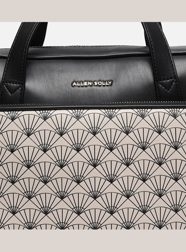 ALLEN SOLLY Geometric Print Laptop Bag