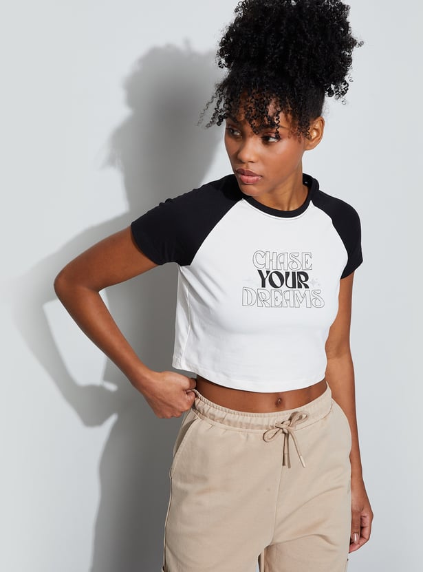 KAPPA Printed Cropped T-shirt