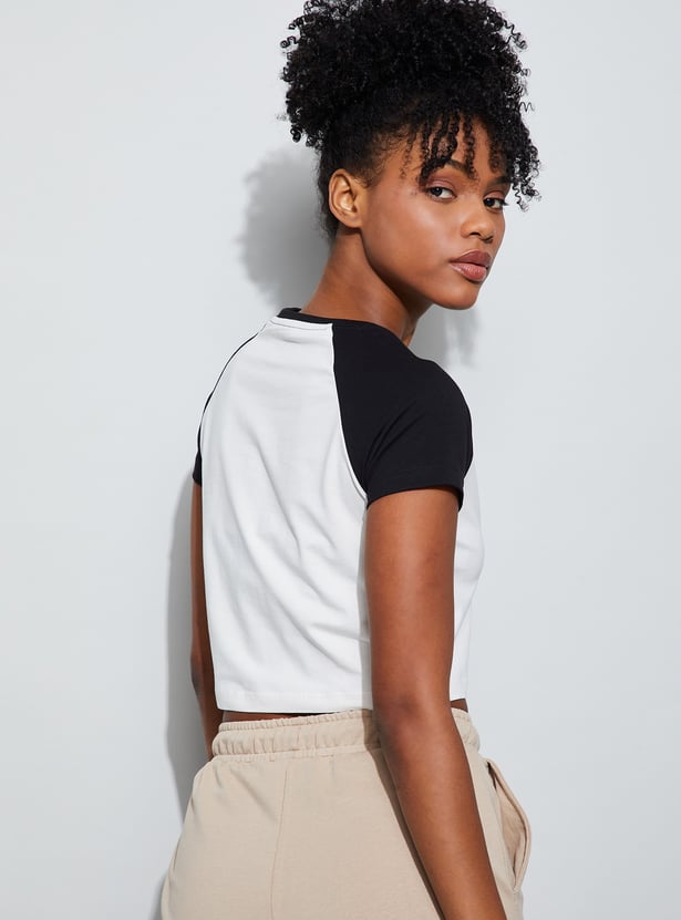 KAPPA Printed Cropped T-shirt