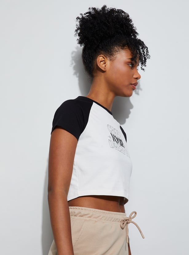 KAPPA Printed Cropped T-shirt