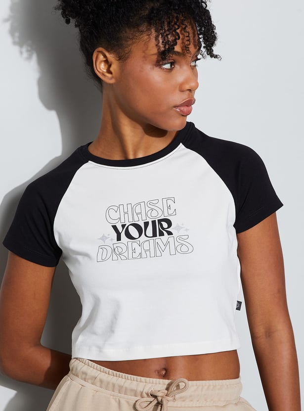 KAPPA Printed Cropped T-shirt