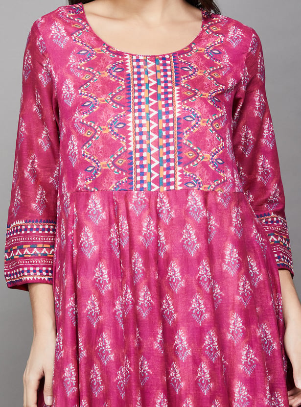 BIBA Printed A-line Kurta Set