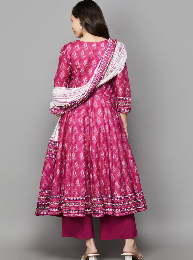 BIBA Printed A-line Kurta Set