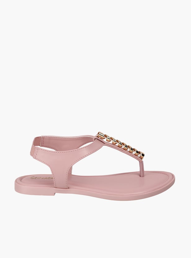 CATWALK Solid T-strap Flats