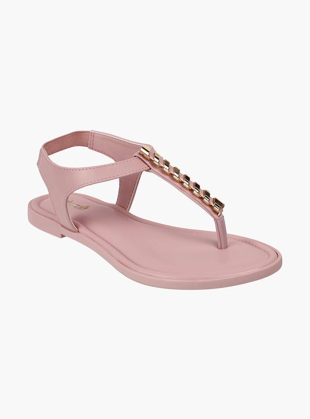 CATWALK Solid T-strap Flats
