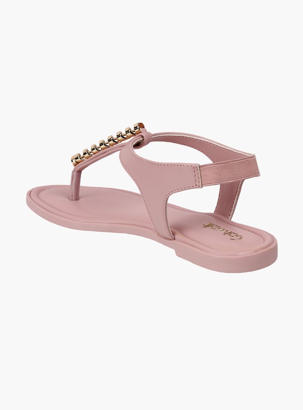 CATWALK Solid T-strap Flats