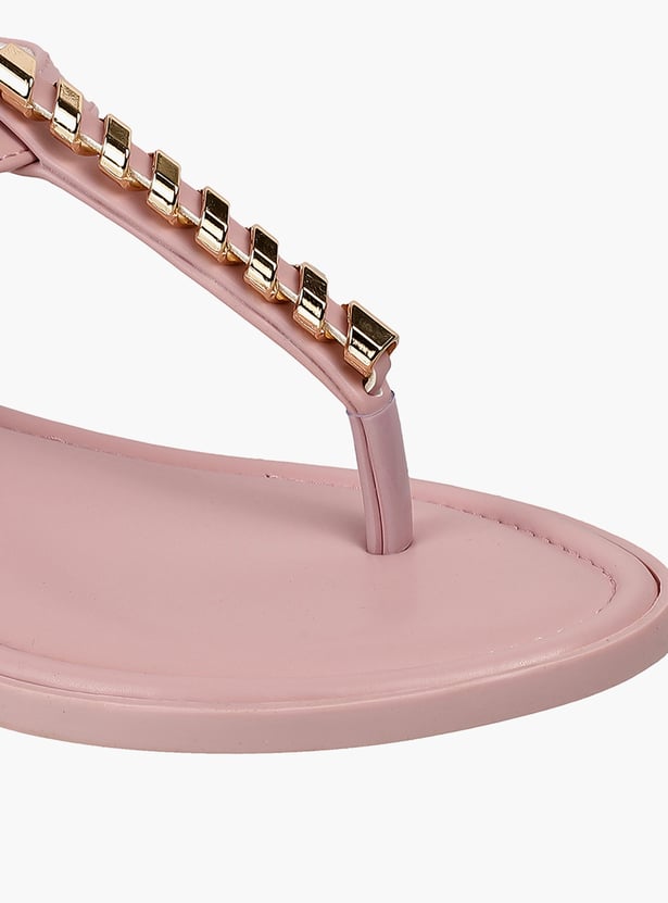 CATWALK Solid T-strap Flats