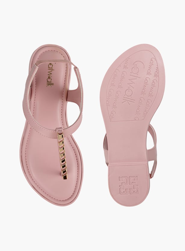 CATWALK Solid T-strap Flats