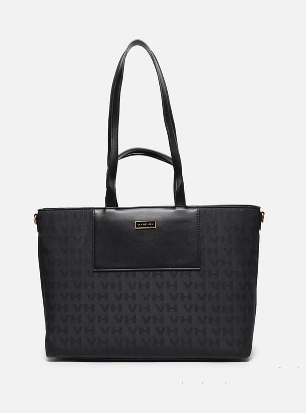VAN HEUSEN Monogram Print Shoulder Bag with Pouch