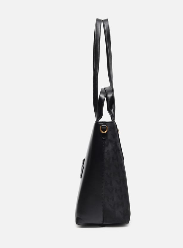 VAN HEUSEN Monogram Print Shoulder Bag with Pouch