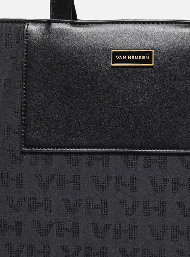VAN HEUSEN Monogram Print Shoulder Bag with Pouch