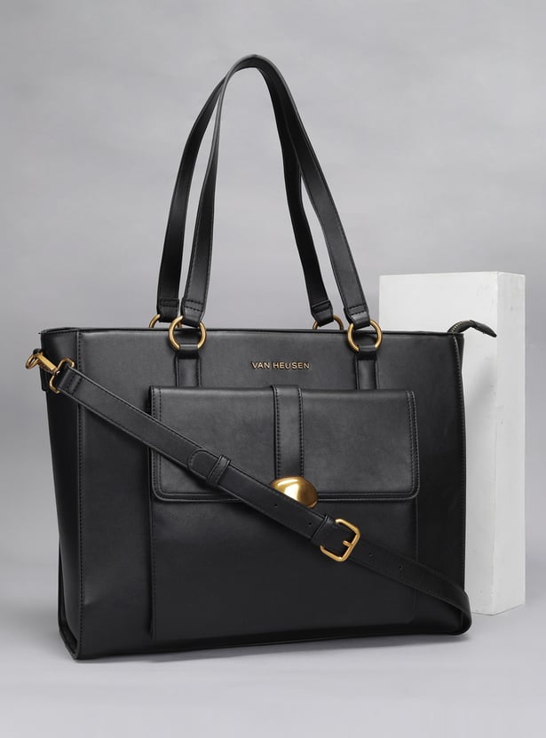 VAN HEUSEN Solid Shoulder Bag with Pouch