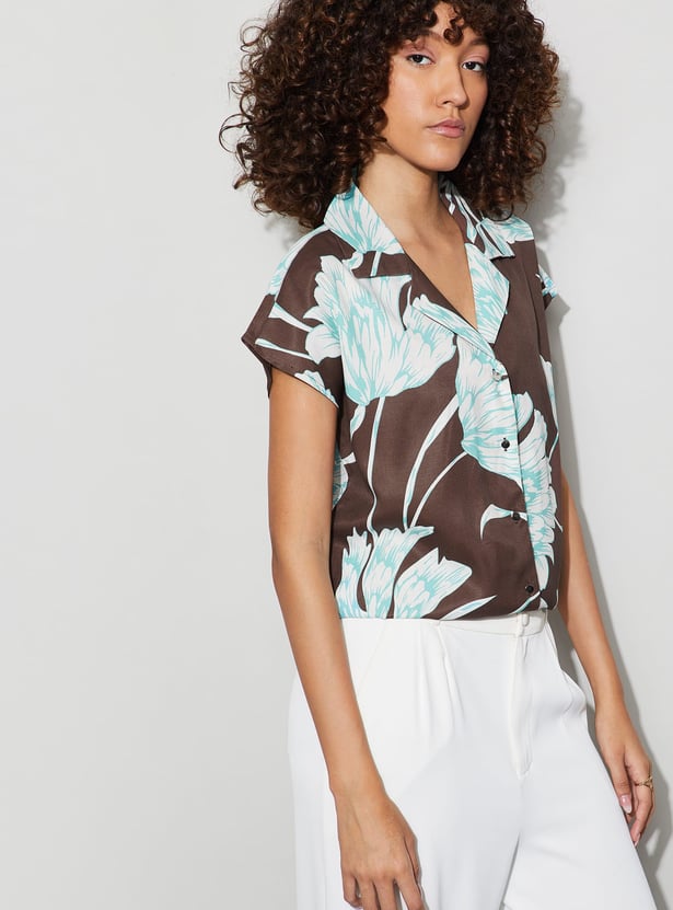 CODE Floral Print Shirt