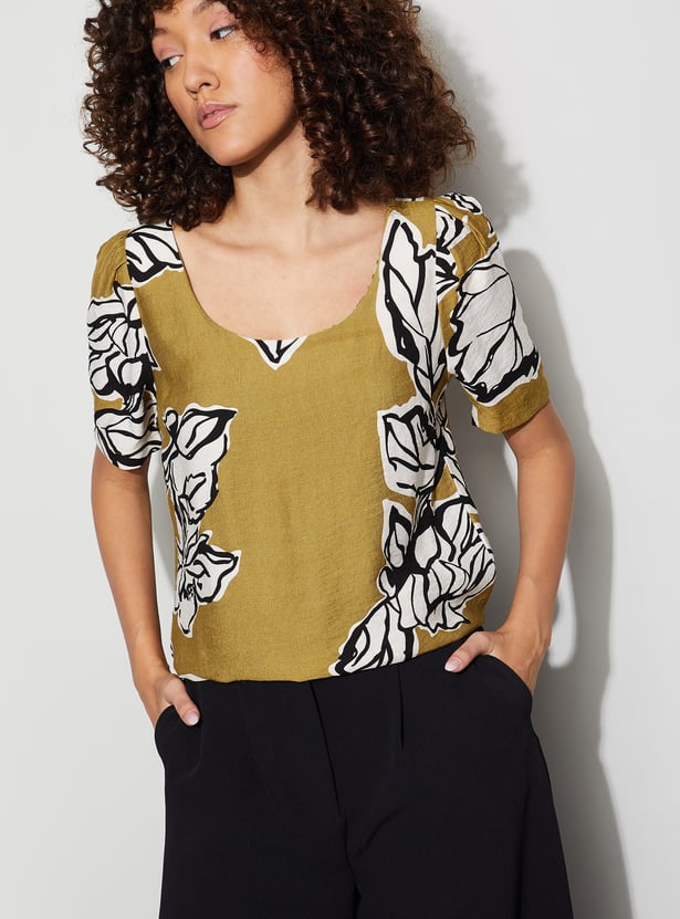 CODE Floral Print Top