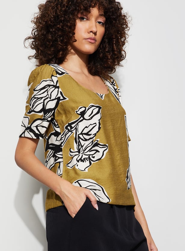 CODE Floral Print Top