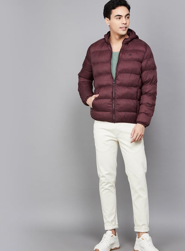 ALLEN SOLLY Quilted Bomber Jacket