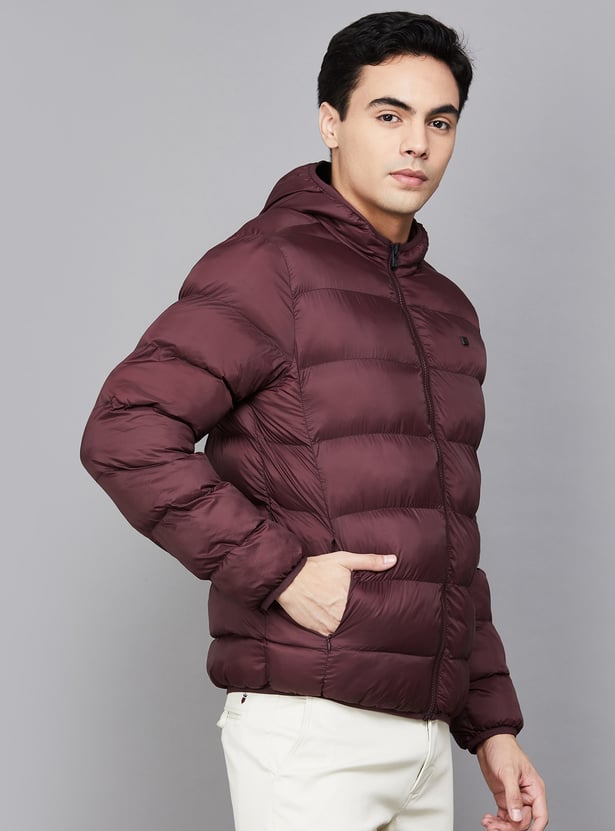 ALLEN SOLLY Quilted Bomber Jacket