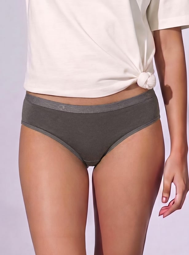 ENAMOR Solid Hipster Panties- Pack of 3