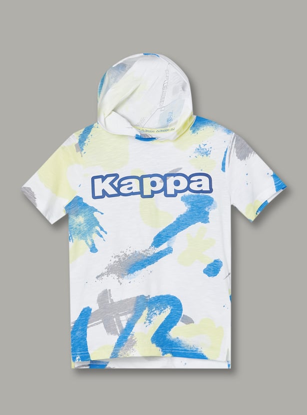 KAPPA Boys Graphic Print Hooded T-shirt