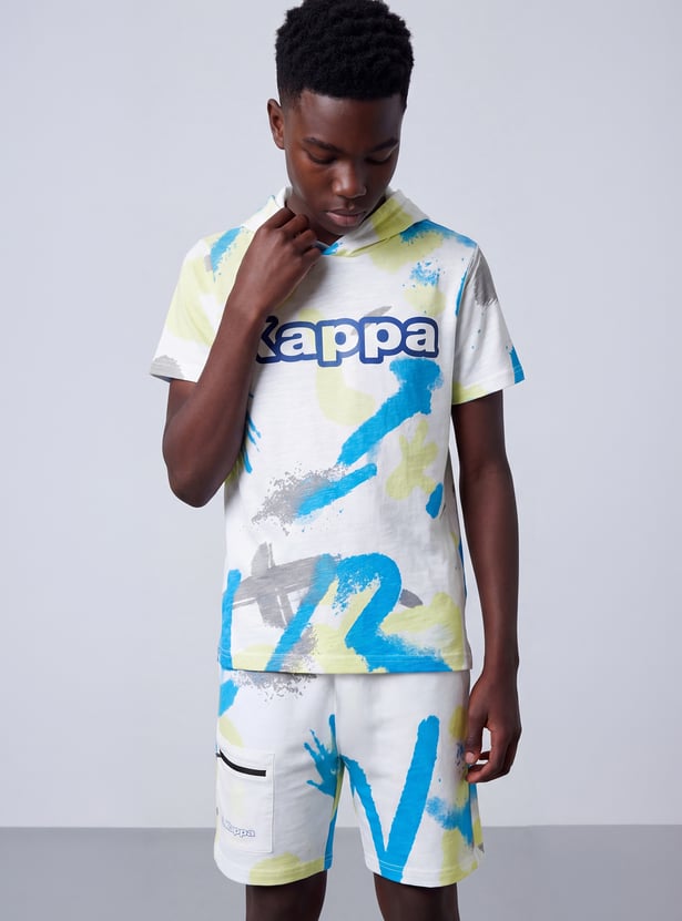 KAPPA Boys Graphic Print Hooded T-shirt