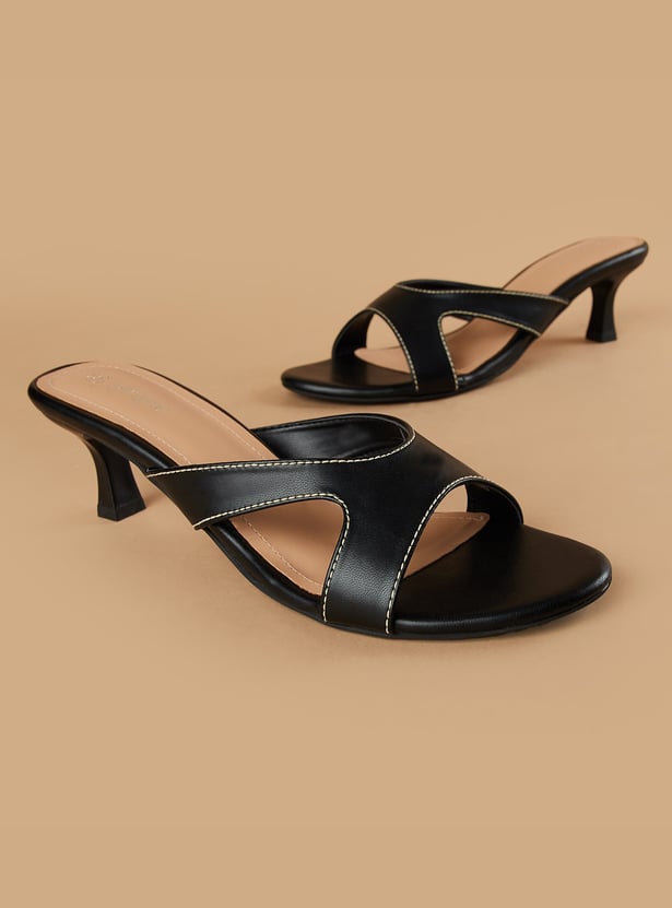 GINGER Solid Kitten Heels