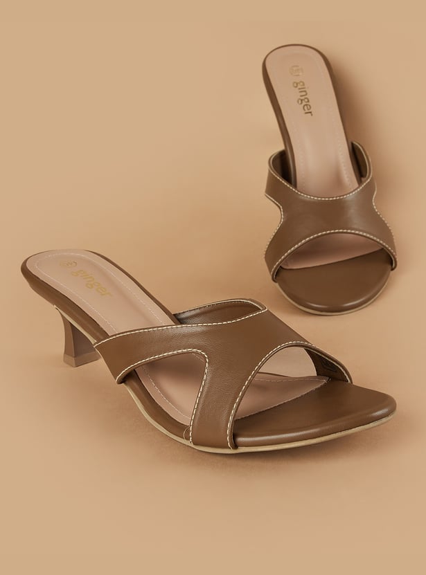 GINGER Solid Kitten Heels