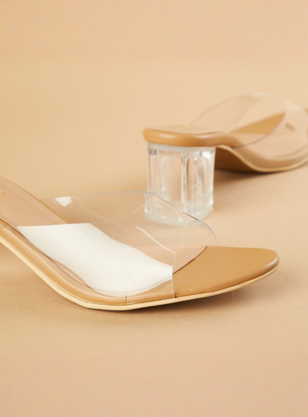 GINGER Open Toe Block Heels