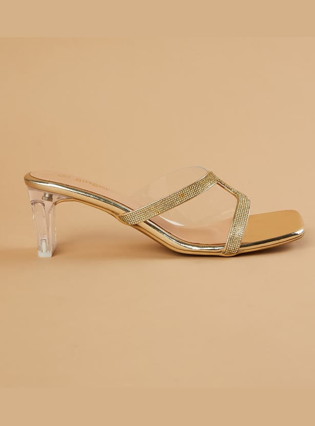 GINGER Embellished Block Heels