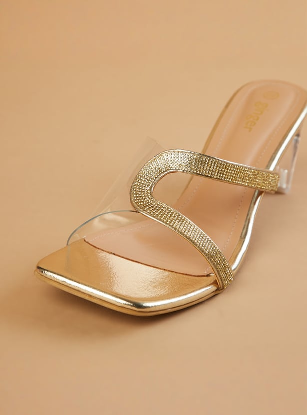 GINGER Embellished Block Heels