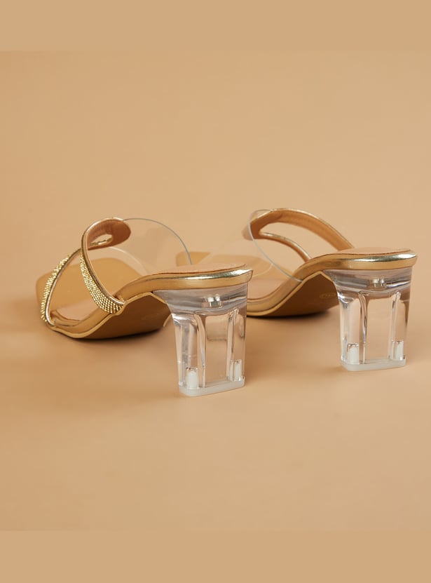 GINGER Embellished Block Heels