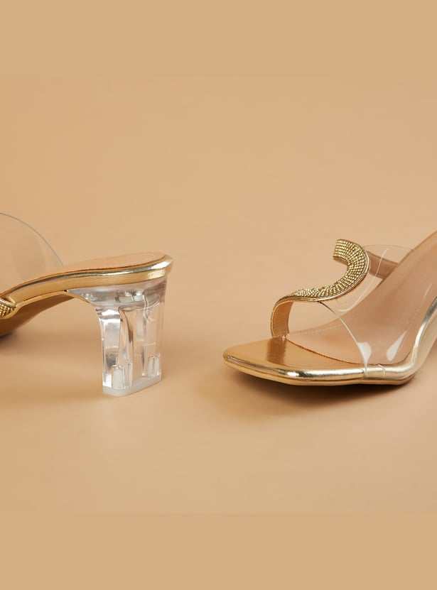 GINGER Embellished Block Heels