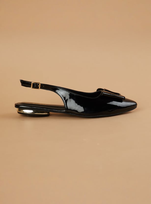 GINGER Bow Detailed Flats with Slingback