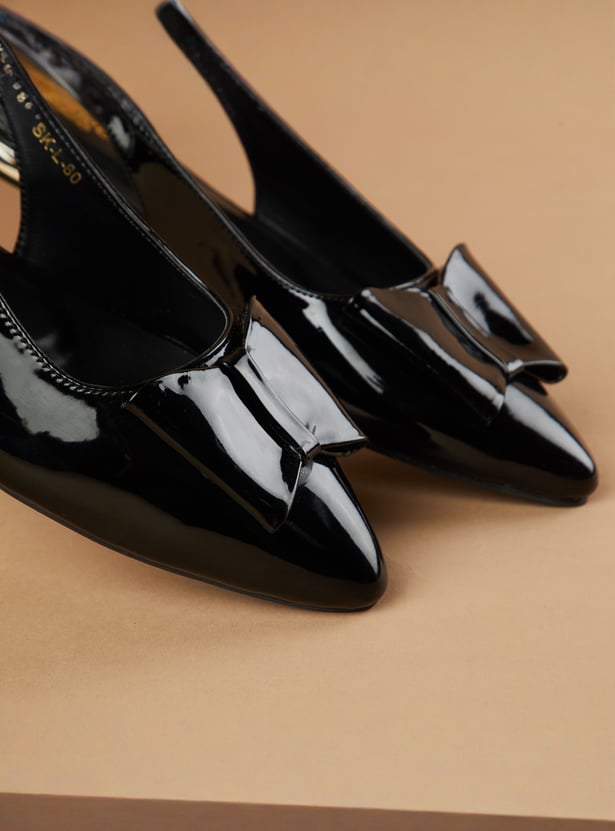 GINGER Bow Detailed Flats with Slingback