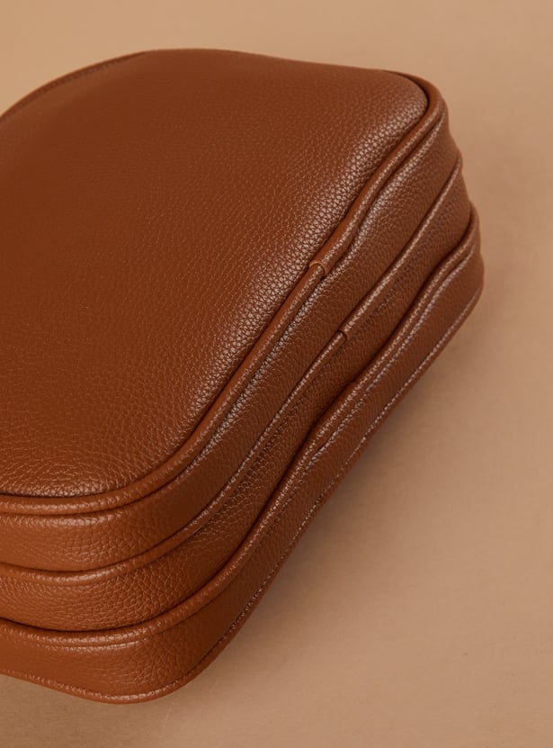 GINGER Textured Sling Bag with Pouch