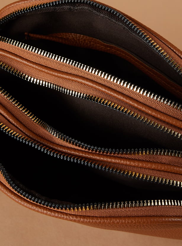GINGER Textured Sling Bag with Pouch