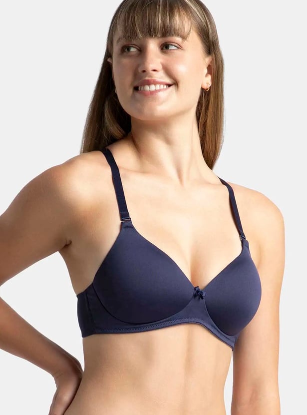 JOCKEY Solid Padded Non-Wired Balconette Bra