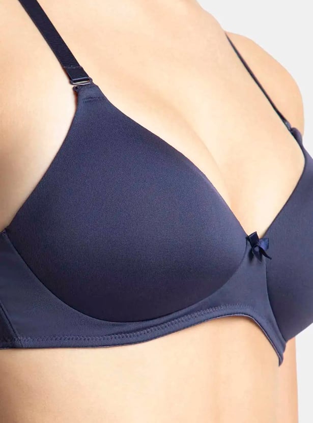 JOCKEY Solid Padded Non-Wired Balconette Bra