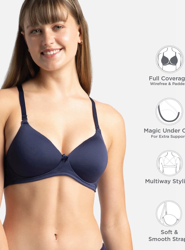JOCKEY Solid Padded Non-Wired Balconette Bra