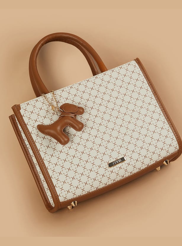 CODE Monogram Print Handheld Bag