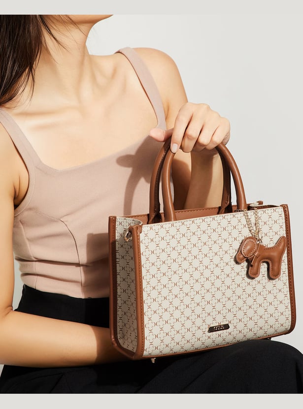 CODE Monogram Print Handheld Bag