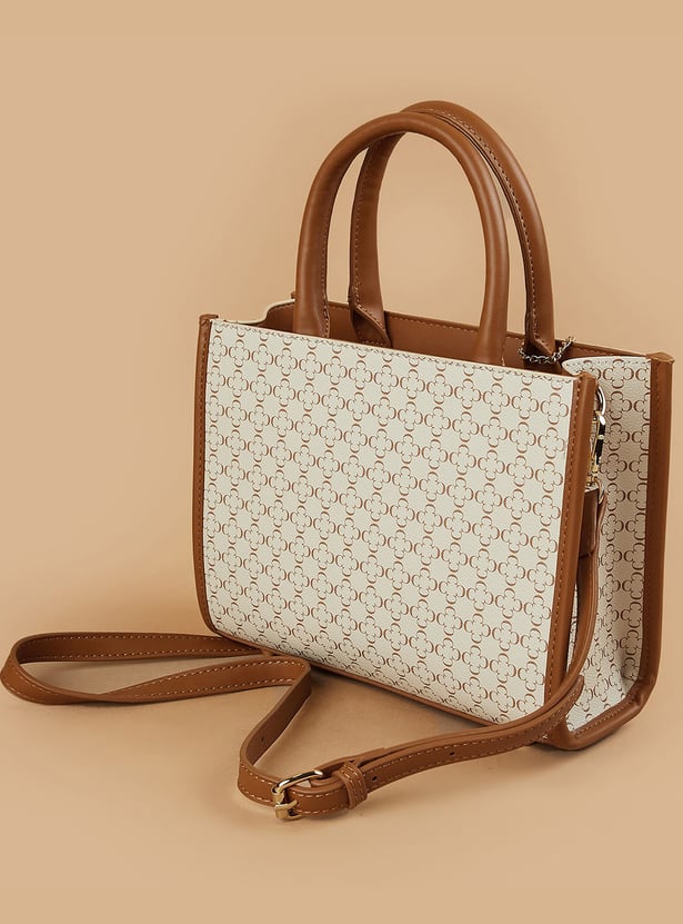 CODE Monogram Print Handheld Bag
