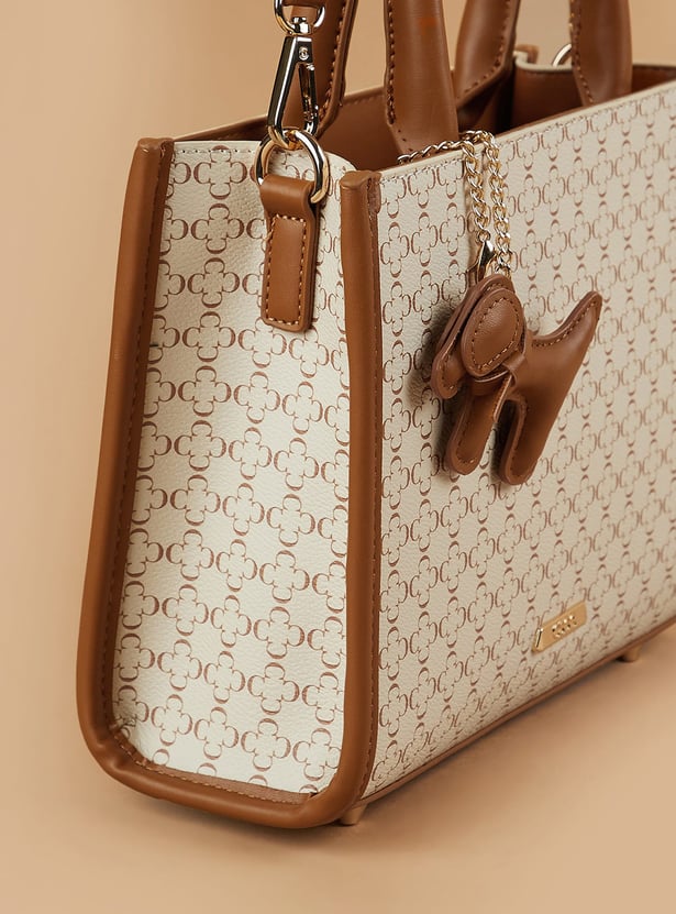 CODE Monogram Print Handheld Bag