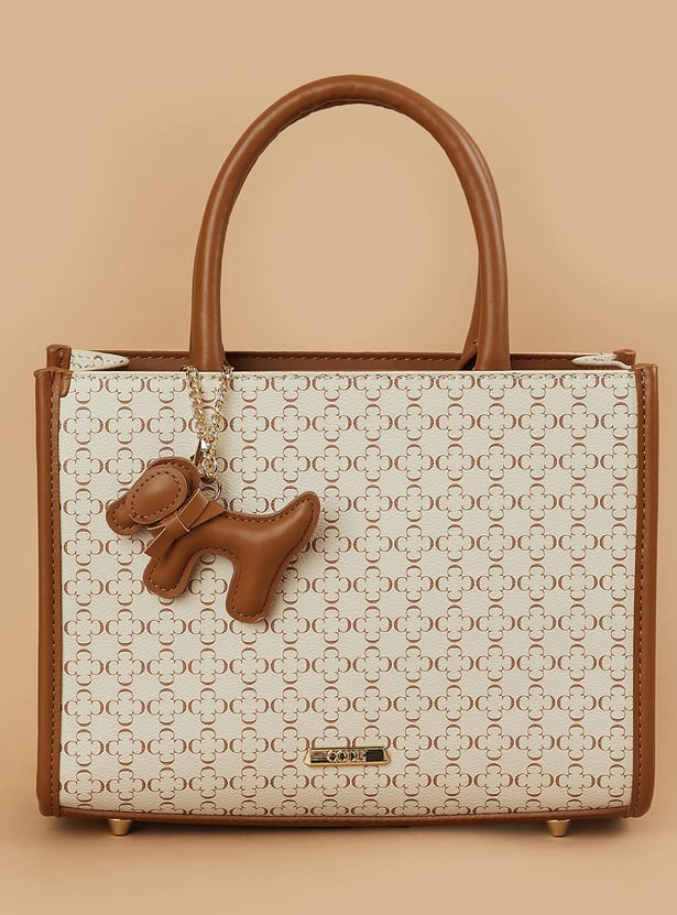 CODE Monogram Print Handheld Bag