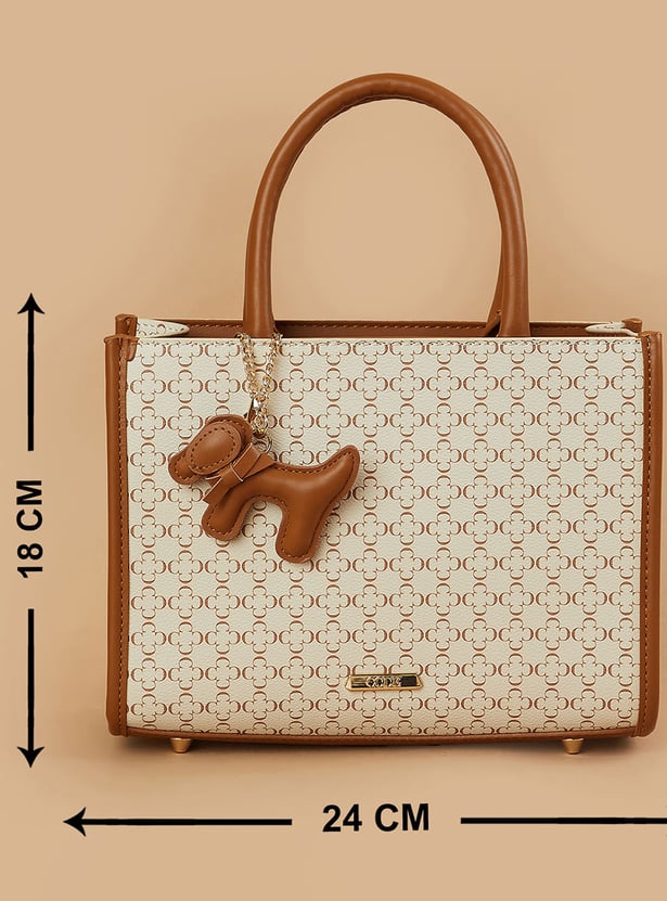 CODE Monogram Print Handheld Bag